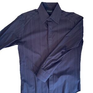 7 Diamonds Dress Shirt Mens M Button Up Long Sleeve Pin Striped Stretch Maroon